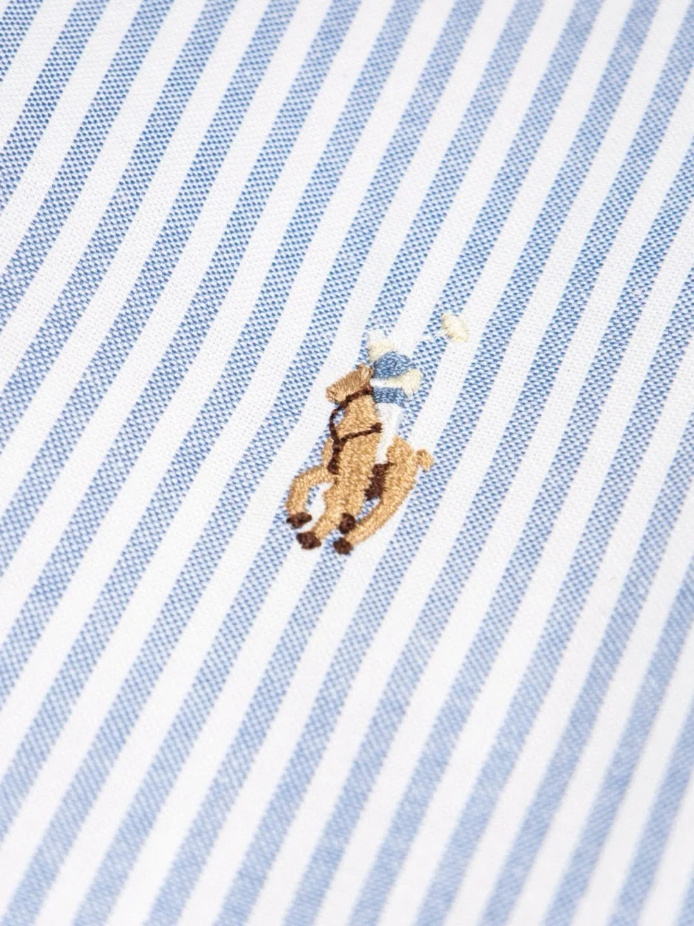 Polo by Ralph Lauren Light Blue & White Striped Oxford Shirt